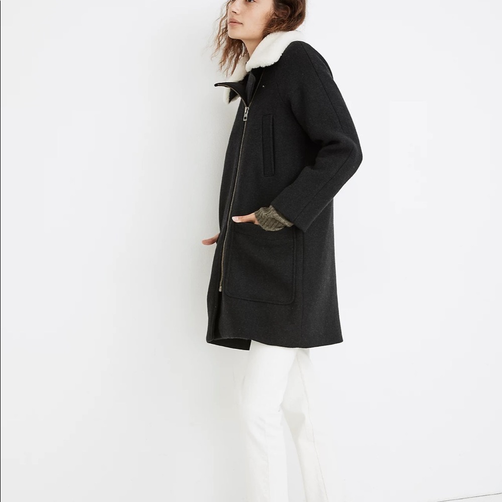 Madewell Eldridge Zip Coat in Insuluxe Fabric
